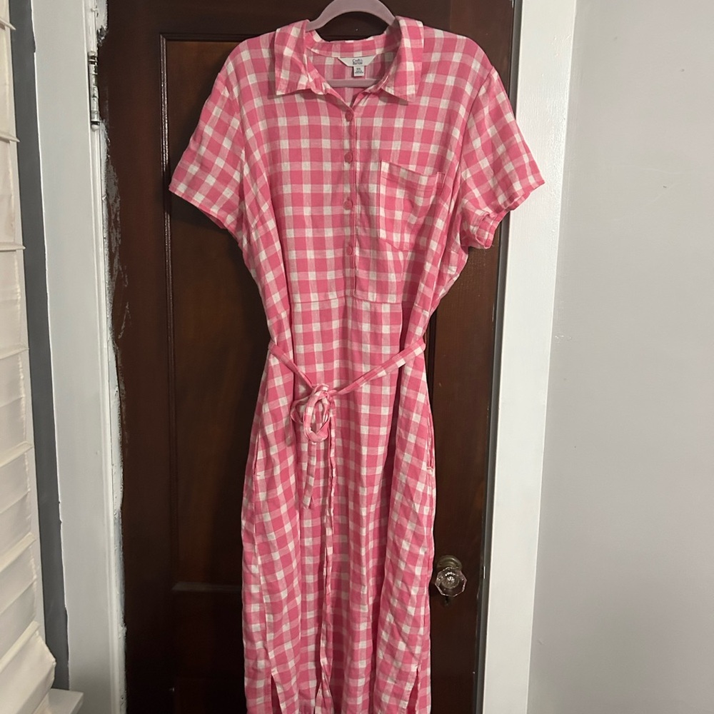 Pink Checkered Dress